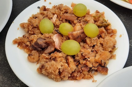 Migas con uvas